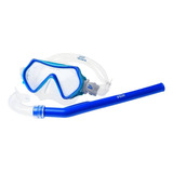 Set De Natación Voit Junior Acuático Visor Y Snorkel Color Azul