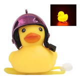 Buzina Fon Fon Com Led Pato Com Capacete Rosa