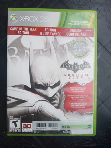 Batman Arkham City Edition Del Año Xbox 360 Juego Físico 