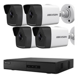 Kit Ip Hikvision Nvr 4ch 7104ni-q1 + 4 Camaras 2mpx Martinez