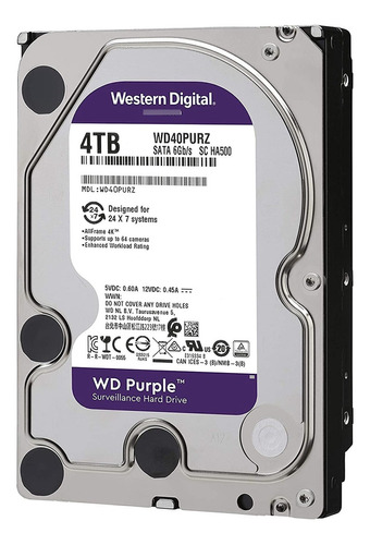 Disco Duro Interno Western Digital Wd Purple Wd40purz 4tb