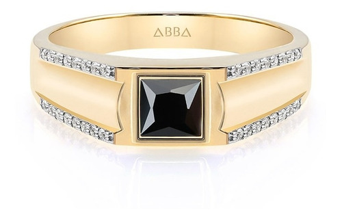 Anillo Caballero De 14k Oro Amarillo Noble Abba Joyas