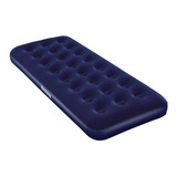 Colchon Inflable 1 Plaza Cama Dormir Bestway Color Azul