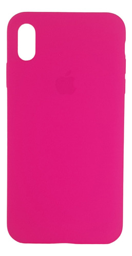 Estuche Protector Silicone Case Para iPhone XS Max Fucsia