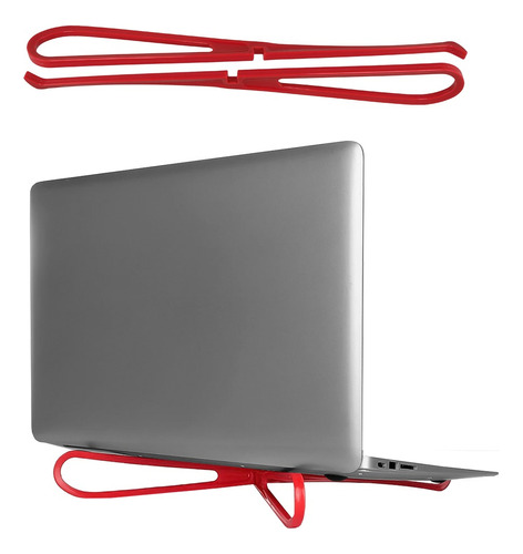 Base De Enfriamiento Ergonómica Laptop Soporte Portátil Color Rojo