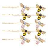 10 Horquillas De Metal Bee Bobby Pins Para Mujeres Y Niñas