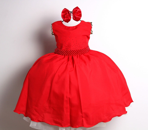 Vestido Infantil Daminha Batizado Formatura Ano Novo 4 A 16