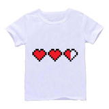 Remera Blanca Adultos  8 Bits Pixeles Pixel R160