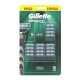 Refil Gillette Mach3 Com 16 Unidades De Carga