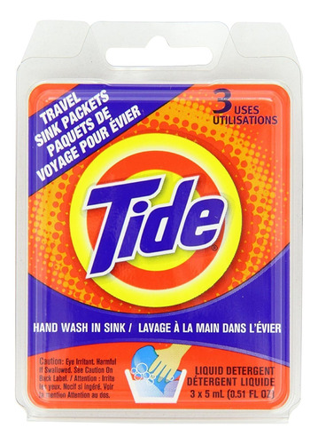 Tide Paquetes De Detergente Líquido Para Fregadero De Viaj.