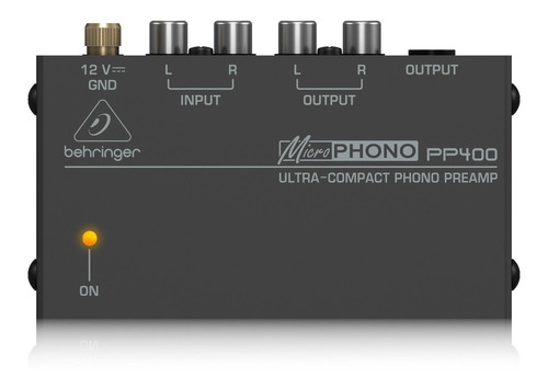  Preamplificador Phono Ultra Compacto Behringer Pp400