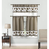 Duck River Textile Hellen - Cortinas De Cocina, Color Marrn