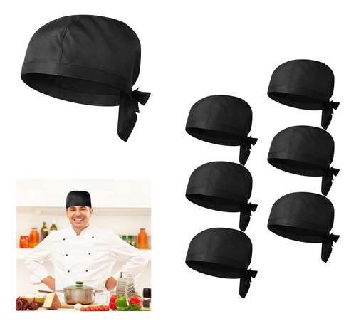 Gorros Cofia Para Chef, Cocinera, Mesero Algodón 7pcs