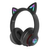 Auriculares Bluetooth Luminosos Con Orejas De Gato L550