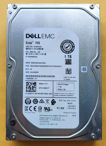  Hd Dell Emc Exos 7e8 Enterprise 1 Tb