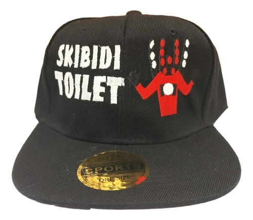Gorro Skibidi Toilet Jockey Snapback Ajustable Logo Bordado