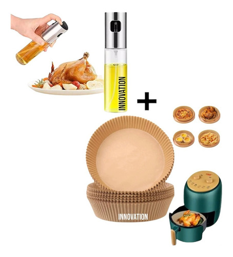 Combo Filtro Olla Freidora Air Fryer + Dispensador Aceite Sp