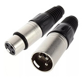 Par De Fichas Canon Macho Y Hembra Venetian Combo Xlr 3 Dmx