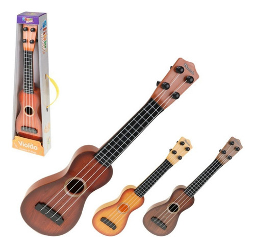 Violão Plástico Infantil Semi Profissional Com Cordas Nylon