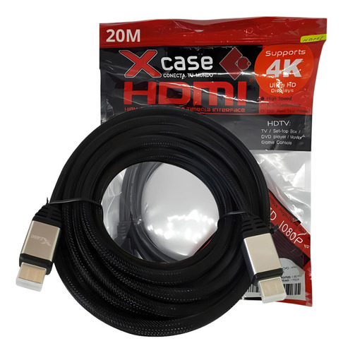 Cable Hdmi 20 Metros Ultra Hd 4k Cobre Puro, Reforzado