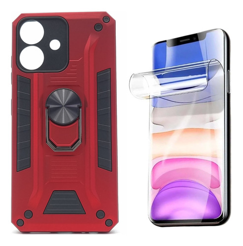 Funda + Mica Hidrogel Para Zte V50 Smart Case Protector Rudo