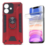 Funda + Mica Hidrogel Para Zte V50 Smart Case Protector Rudo