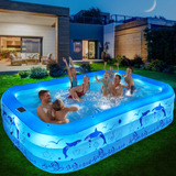 Starocean Piscina Inflable Con Luces, Piscina Inflable Fami.