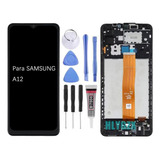 1 Para Samsung Galaxy A12 Pantalla Táctil Lcd Con Marco