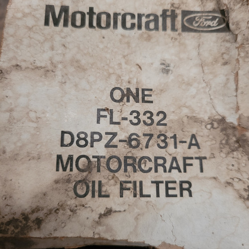 Filtro Aceite Ford Mustang Motorcraft Fl 332 Foto 2