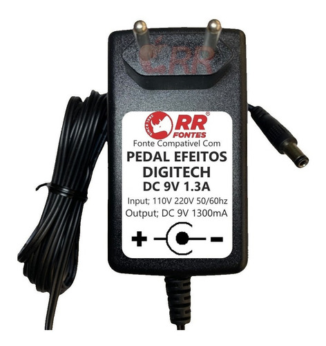 Fonte Dc 9v 1.3a Para Pedal Digitech Cabdryvr