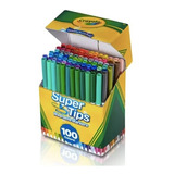 Plumones Marcadores Lavables Super Tips 100 Pzas Crayola 
