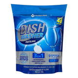 Sabão Para Lavar Louças 3x1 Com 48 Pastilhas Dish Washer