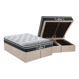 Cama Box Baú Queen: Colchão Ortopédico Probel D28 / Ep Guar