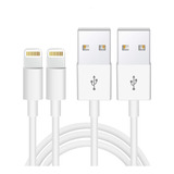 Paquete De 2 Cables De Carga Para iPhone [certificado Apple