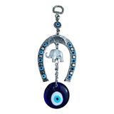 Ferradura Elefante E Olho Grego - Amuleto Esotérico Proteção