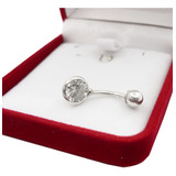 Piercing Ombligo Plata 925 Con Piedra Aro Para El Cuerpo