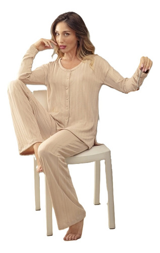 Pijama Mujer Invierno Morley 100% Algodón - Lencatex 22328
