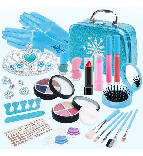 Paquete De 27 Juegos De Maquillaje Para Niños Lavables Azul
