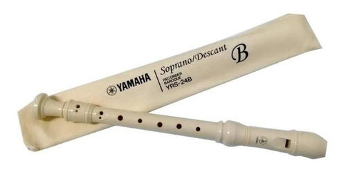 Flauta Doce Yamaha Yrs-24b Barroca Soprano Resina Abs 36cm