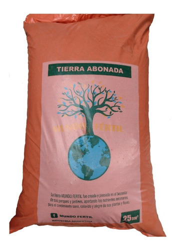 Tierra Negra Abonada Mundo Fértil 25 Dm3