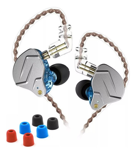 Fone In-ear Kz Zsn Pro Blue Original +pads Anti-ruído