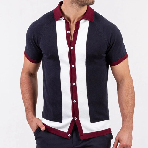 Camisas Para Hombre, Camisetas De Punto, Jersey De Manga Cor