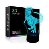 Lámpara Nocturna 3d De Dinosaurio, Lámpara Led De Tyr...