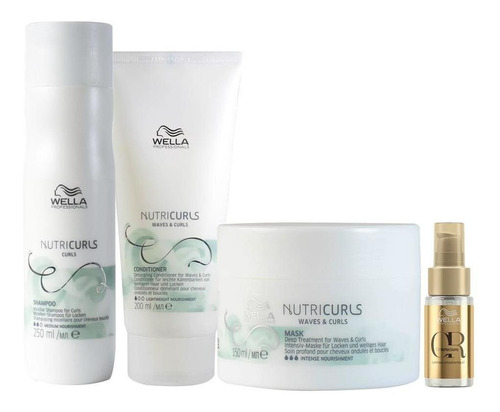 Kit Wella Professionals Nutricurls - Sh + Cond + Másc + Óleo