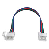 Conector Led Con Cables Tira Rgb 5050 Doble, 4 Pines