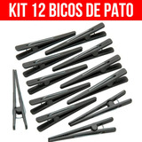 Kit 12 Bico De Pato Presilhas Jacaré Para Cabelos Prendedor