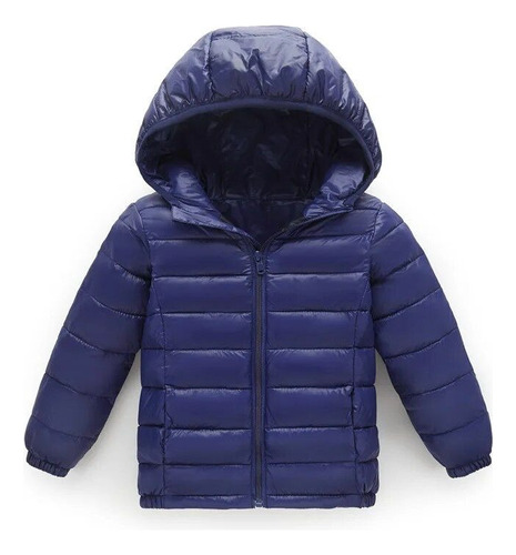 Chaqueta Calentita Parka Escolar Azul Para Niñas Niños Invierno 