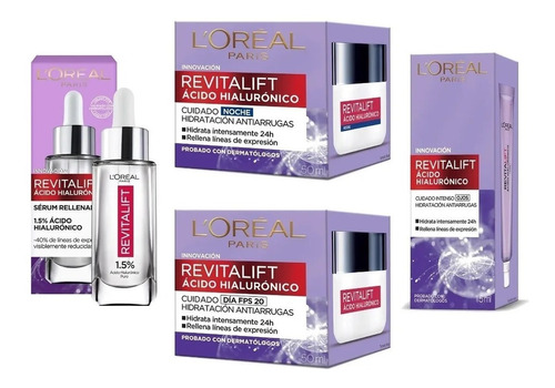 Combo Loreal París Revitalift Ácido Hialuronico Facial 