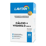 Lavitan Cálcio + Vitamina D 1.000 Ui - 60 Cápsulas Sabor Sem Sabor