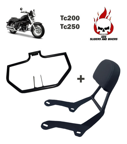 Respaldo Italika Tc200, Tc250 + Defensa Tipo Harley